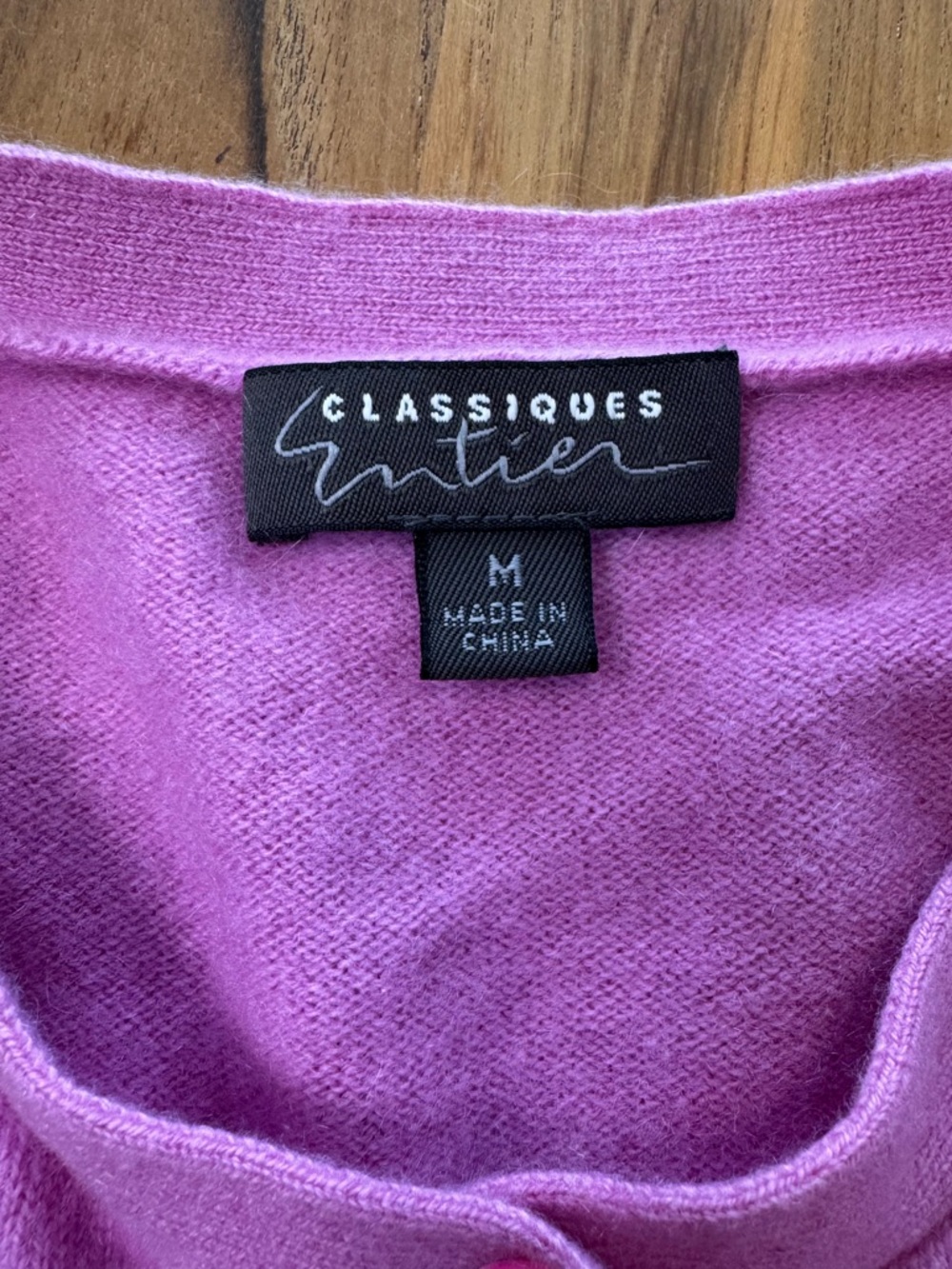 Classiques Entier Cashmere Cardigan Sweater Women’s Medium Purple - Picture 7 of 11